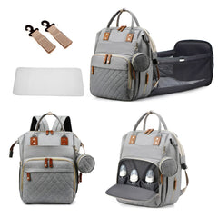 Gurzinn baby diaper backpack with foldable pad for on-the-go changing