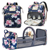 GurZinn diaper bag backpack foldable changing station for on-the-go diaper changes