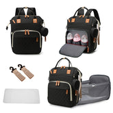 GurZinn diaper bag backpack front view shows stylish travel-ready organization