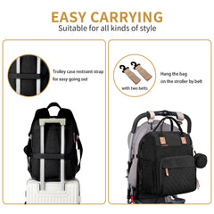 GurZinn diaper bag backpack USB port enables charging on the move