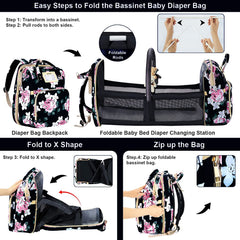 GurZinn diaper bag stroller straps for hands-free outings