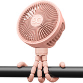 GUSGU stroller fan clip-on pink offers secure stroller use for baby comfort