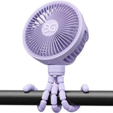 GUSGU stroller fan clip-on purple for safe baby-friendly breeze on the go.