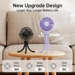 Lightweight 0.7 lb design makes this personal fan highly portable.