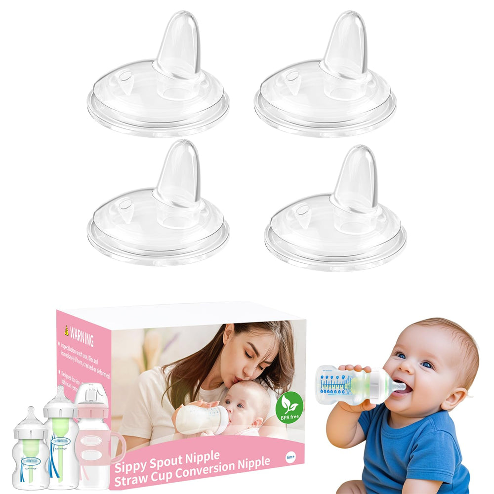 Guxetans sippy nipple for Dr. Brown's wide-neck bottles, reliable compatibility.