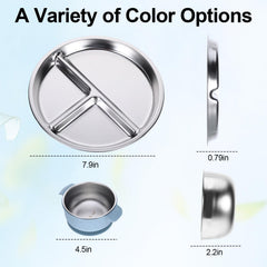 Gweichunon plates with suction base preventing spills on tables and trays