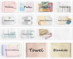 GZ-AMDZJ 20-pack hospital bag set with labeled sections for quick organization.