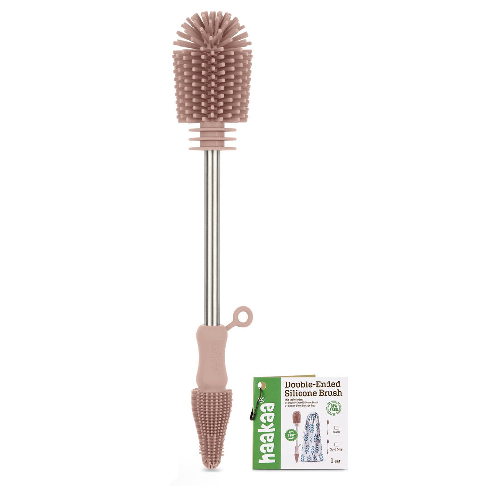 haakaa Cleaning Brush bottle brush head for thorough cleaning of baby bottles.