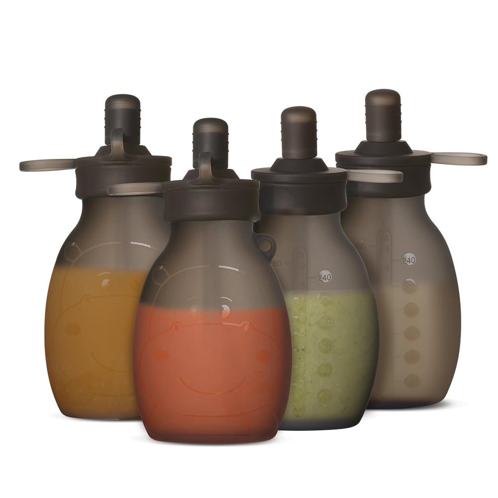 Haakaa Hippo Pouch wide opening eases filling for homemade meals.