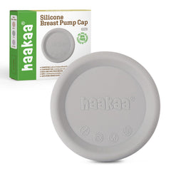 Haakaa lid for manual breast pump fits Gen 1–3 securely to prevent spills.