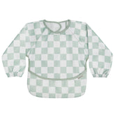 Haakaa mess-proof long sleeve bib with full-coverage design keeps clothes clean during meals.