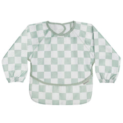 Haakaa mess-proof long sleeve bib with full-coverage design keeps clothes clean during meals.