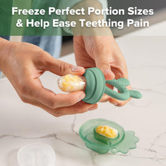 Haakaa mini freezer nibble tray displaying molded portions for easy prep.