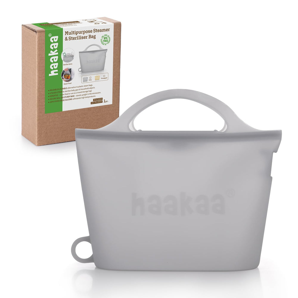 Haakaa On-The-Go bottle sterilizer grey for quick on-the-go cleaning