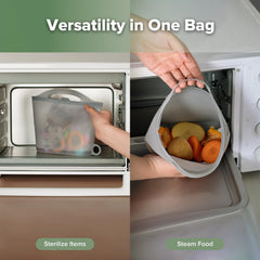 Haakaa On-The-Go sterilizer bag cap seal for leak-free microwave use.