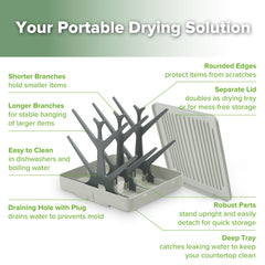 Haakaa separate lid doubles as a drying tray for versatile use.