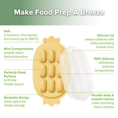 Haakaa teether snack tray stackable for versatile feeding.