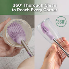 haakaa large-diameter tube brush for wide tubes and storage spouts