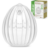 Haakaa Wearable Shell inside a bra enabling hands-free milk collection.