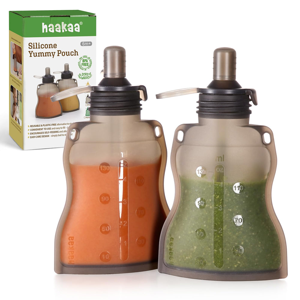 Haakaa Yummy Pouch 4oz pack front view for homemade meals