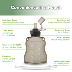 Haakaa Yummy Pouch spout close-up with soft silicone tip