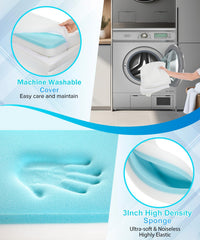 Haavookix 3-inch trifold mattress edge design for snug fit in play space.