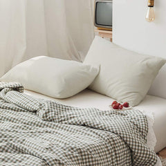 Hadi Bedding wrinkle-resistant Egyptian cotton pillowcase in silver gray