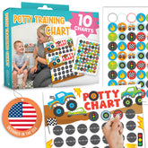 Hadley Designs monster-truck potty chart poster motivates toddlers to use the toilet.