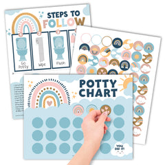 Hadley Designs potty chart poster set motivates toddlers during toilet training