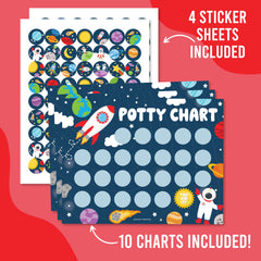 Hadley Designs sticker sheets for potty chart set with sixty-three stickers per sheet