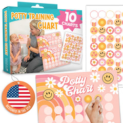 Hadley Designs potty chart for toddlers girls poster set boosts toilet training enthusiasm