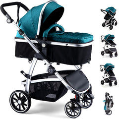 Hagaday baby stroller in bassinet mode for newborn comfort and calmer naps