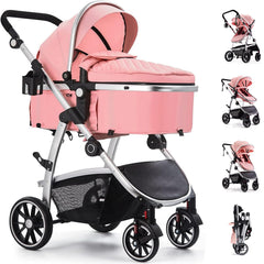 Hagaday baby stroller with 2-in-1 reversible seat for parent-child interaction.