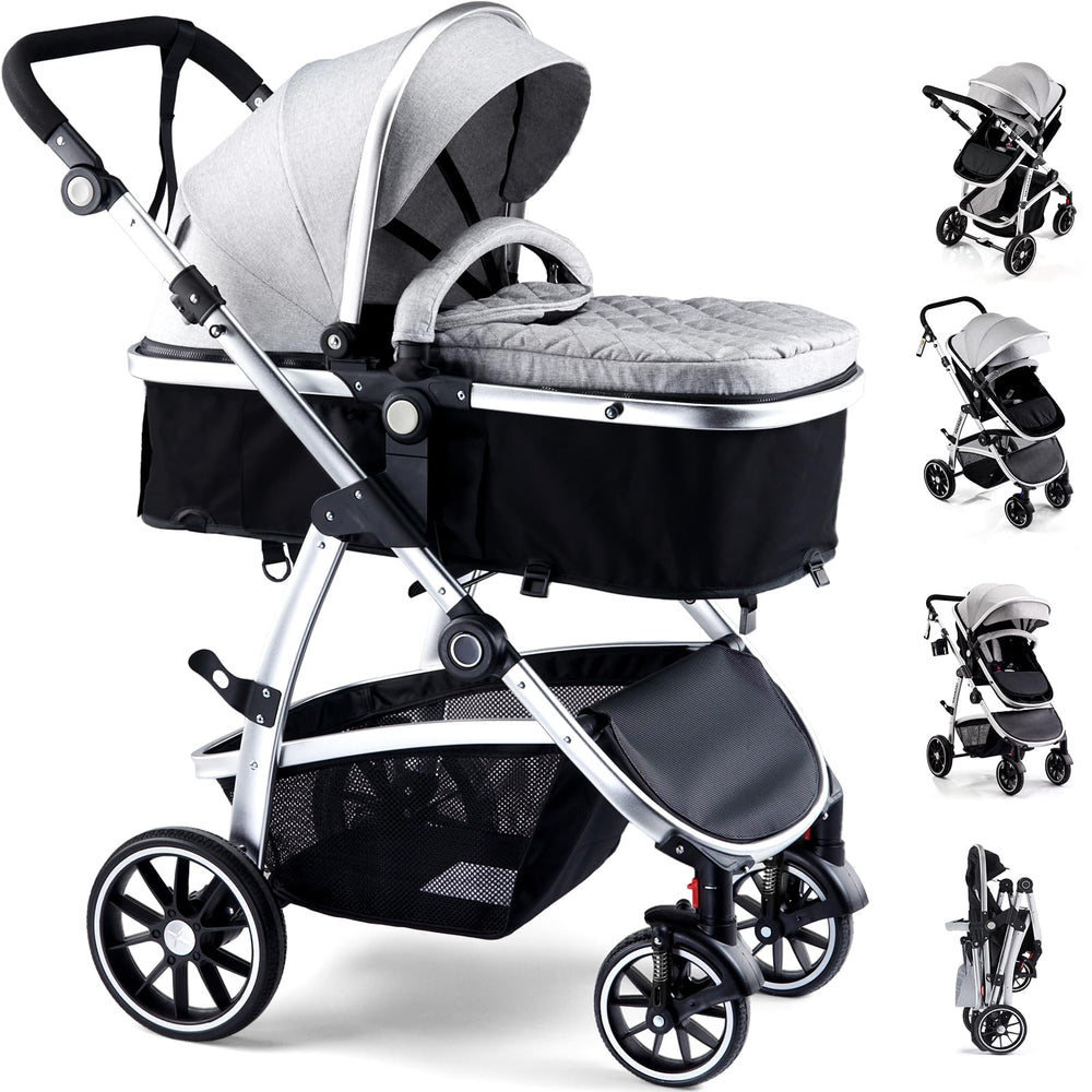 Hagaday baby stroller all-terrain frame for stable rides on varied surfaces.