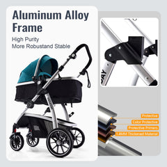 Hagaday stroller with aluminum frame delivering stable support