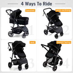 Hagaday stroller with reversible bassinet facing you for bonding.