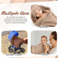 Hahafelt baby bibs catch drool and spills to protect outfits.