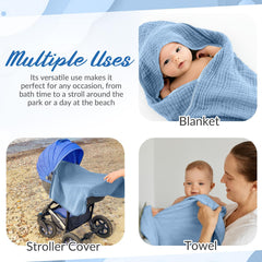 Hahafelt six-layer muslin towels absorb moisture quickly