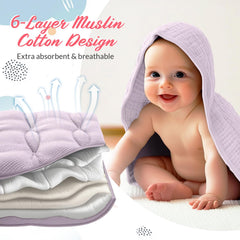 Hahafelt pink muslin washcloth, gentle daily cleansing for skin.