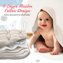 Hahafelt muslin washcloths are soft and absorbent for cleansing.