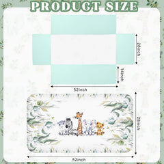 Hahafelt safari animals crib skirt with 14 inch drop framing