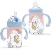 Hahaland sippy cup spout unicorn for spill-free learning.