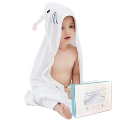 HAHASHOW Rabbit hooded towel—soft cotton post-bath wrap for cozy routine.