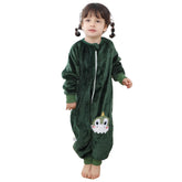 HAHASHOW baby sleeping sack with feet in green offers cozy warmth during sleep