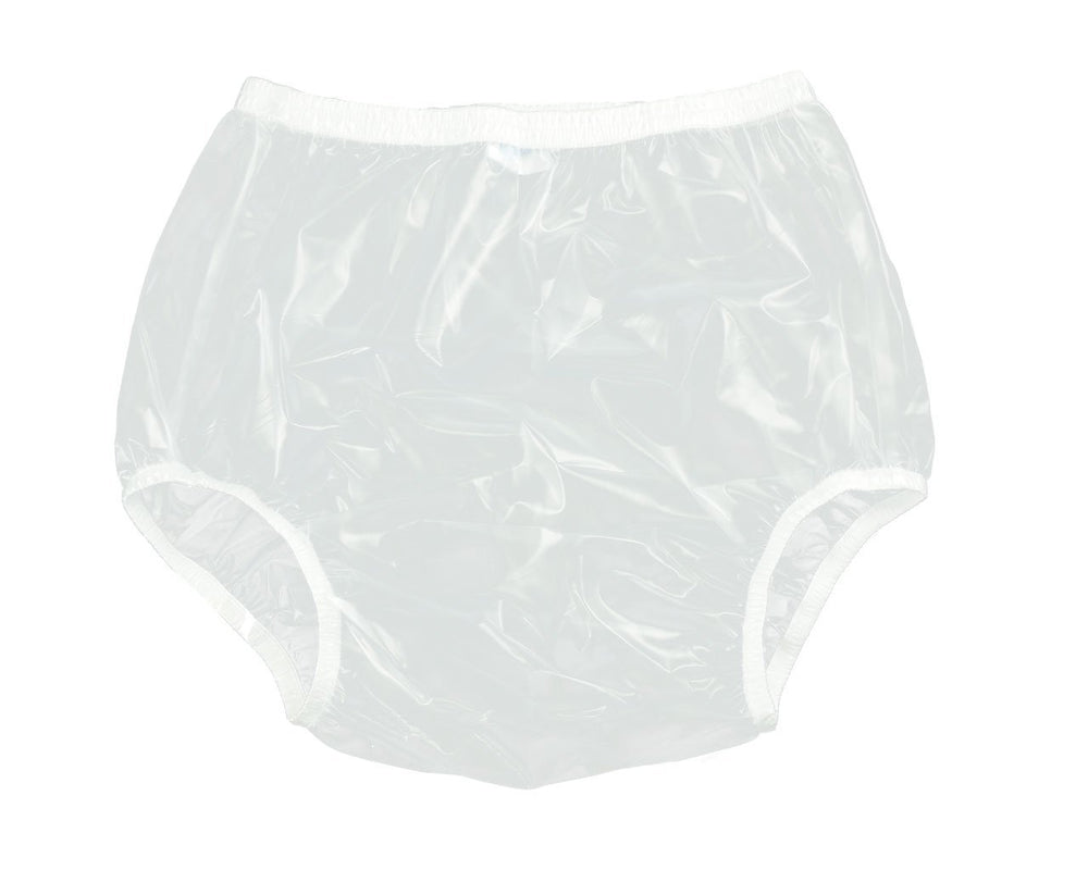 Haian pull-on plastic pants small transparent white for discreet protection and dry wear