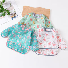 HaimoBurg sleeved bibs with cute patterns add style to every mealtime.