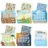 HAJOROM construction-themed potty chart poster to engage toddlers during training.