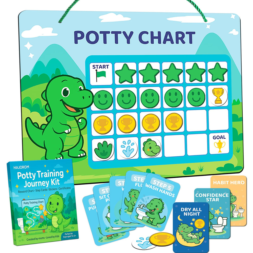 HAJOROM Potty Chart mainboard with reusable magnets for mess-free training.