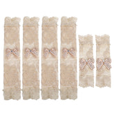 HAKIDZEL lace bow fridge handle cover adds decorative protection against fingerprints