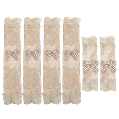 HAKIDZEL lace bow fridge handle cover adds decorative protection against fingerprints